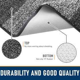 Smiry dog door mat low-profile design fits doors without snagging.