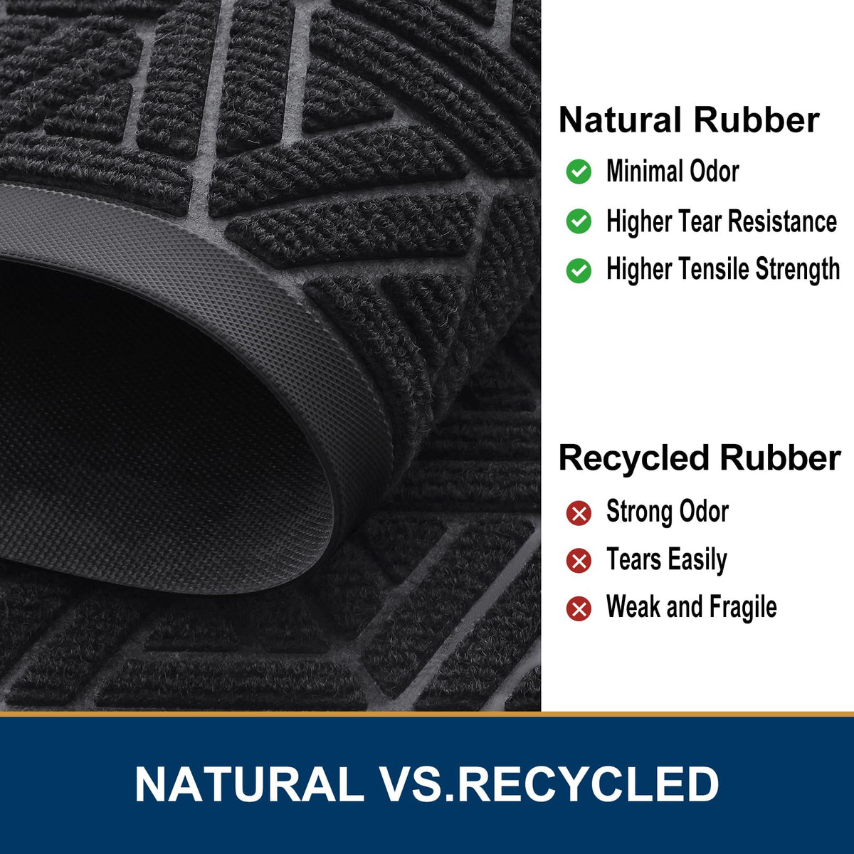 Smiry mat is easy to clean with broom, vacuum, or hose.