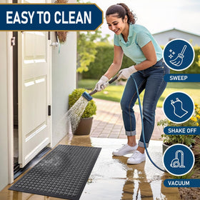 Smiry easy-clean design: sweep, vacuum, or hose rinse after heavy use.