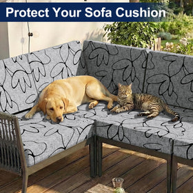 Smiry eight-piece set in grey and black suits modern patios