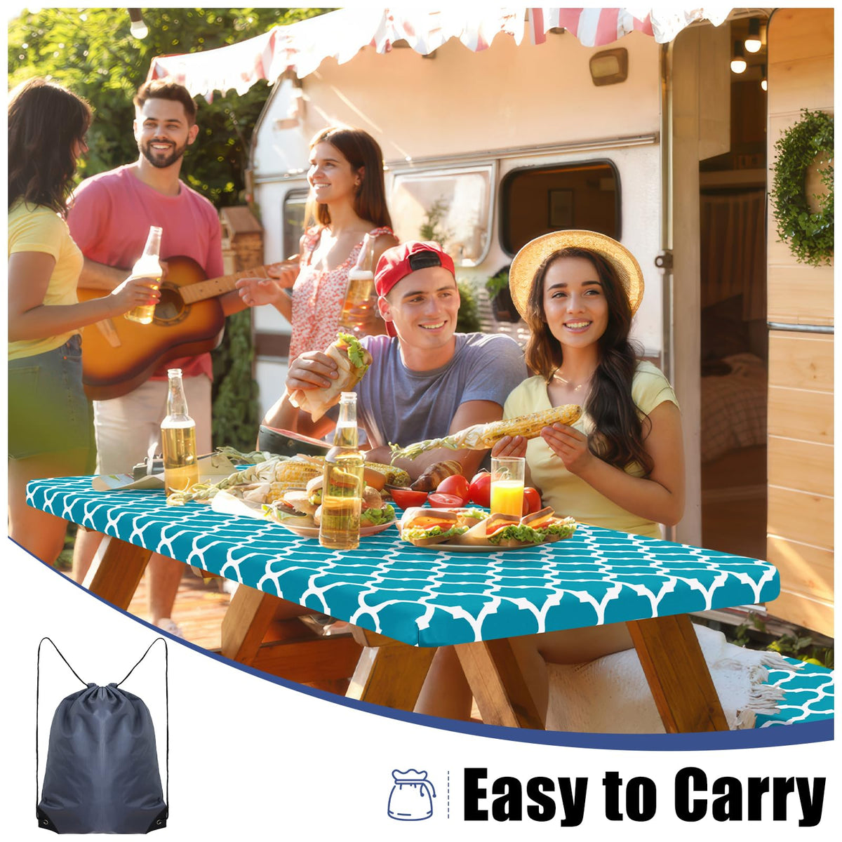 Smiry elastic-edge fit keeps covers in place during windy sessions.