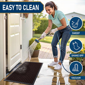 Smiry mat is suitable for indoor and outdoor entrances.