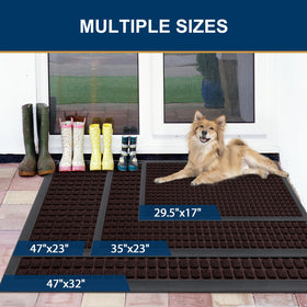 Smiry mat traps dirt and moisture at the threshold.