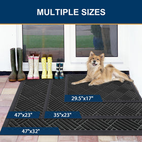 Smiry door mat showcasing natural rubber non-slip surface to prevent slips.