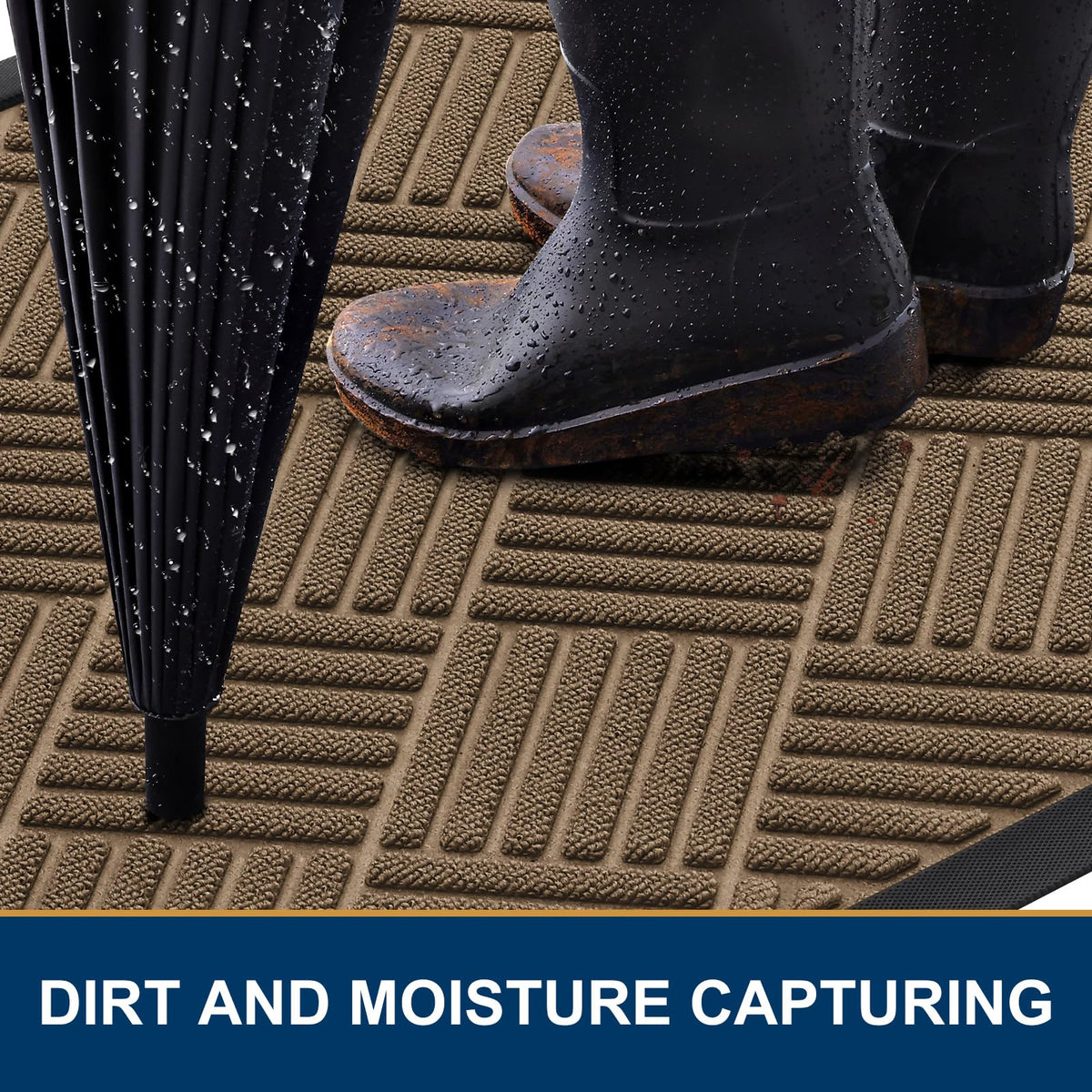 Smiry mat with non-slip rubber edge prevents sliding at thresholds