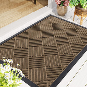 Smiry front door mat size 29.5 by 17 inches for wide doorways