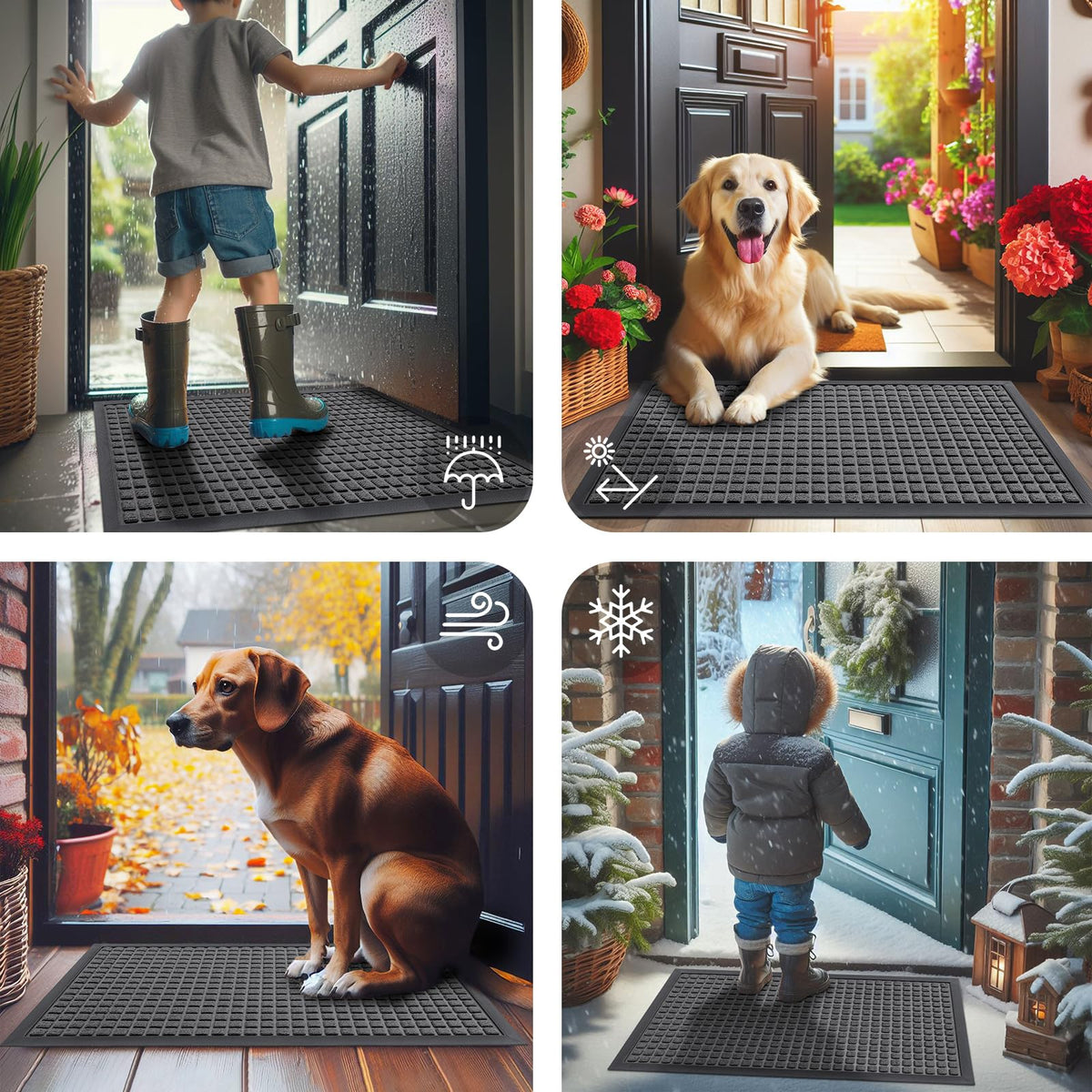 Smiry heavy-duty natural rubber delivers lasting durability across seasons.