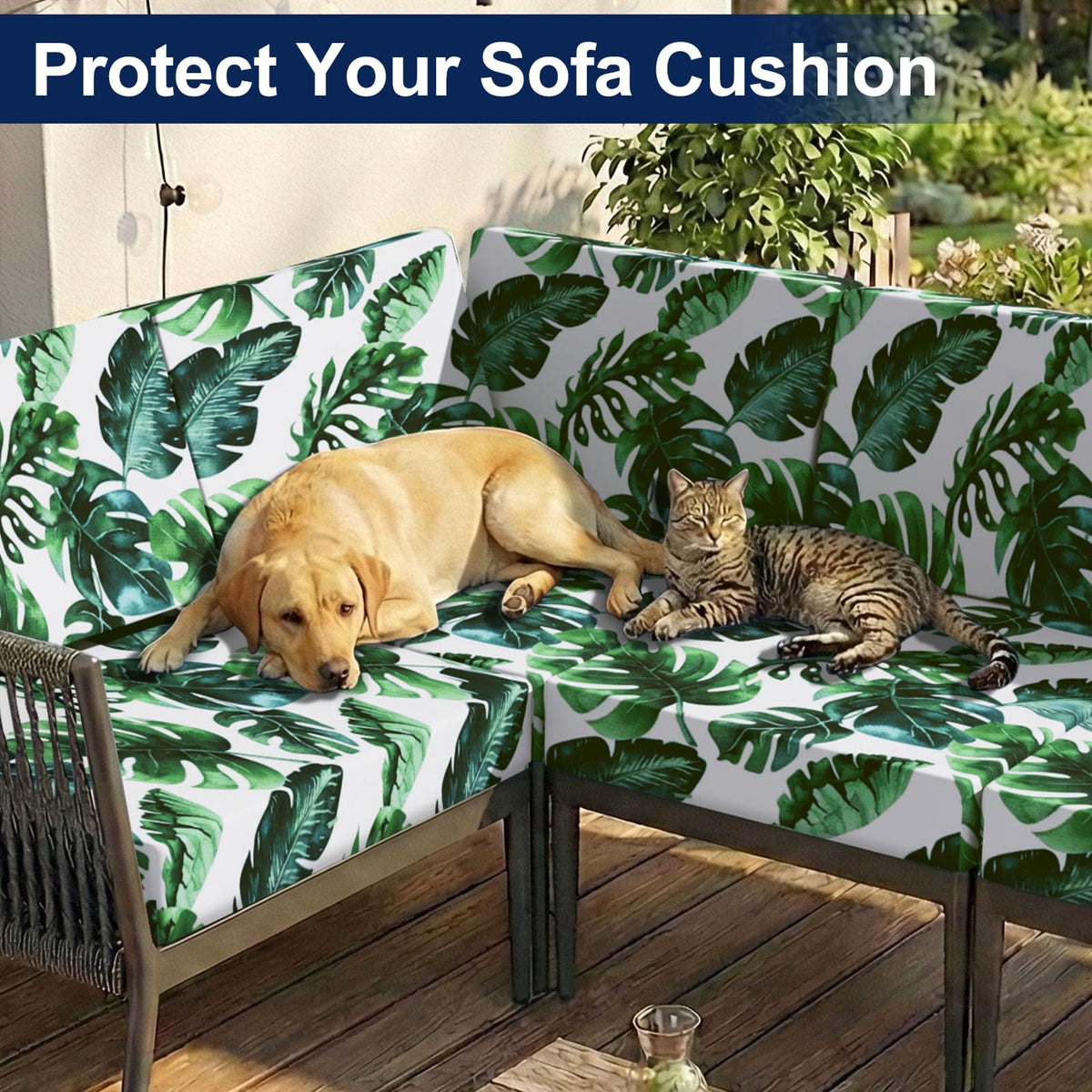Smiry multipurpose indoor/outdoor cushion cover complements any decor style