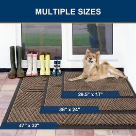 Smiry irregular triangle brown doormat acts as a stylish dirt trap.