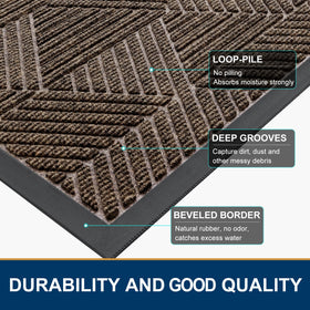 Smiry low-profile entry mat fits under most doors smoothly.