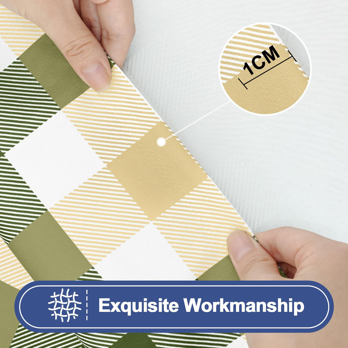 Smiry tablecloth is machine washable for easy care after outdoor events