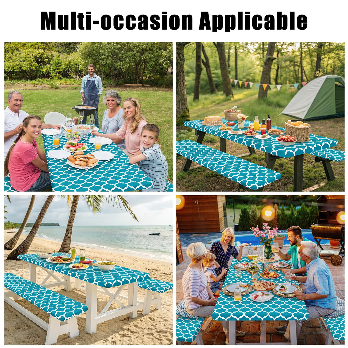Smiry machine-washable tablecloth for quick cleaning after use.