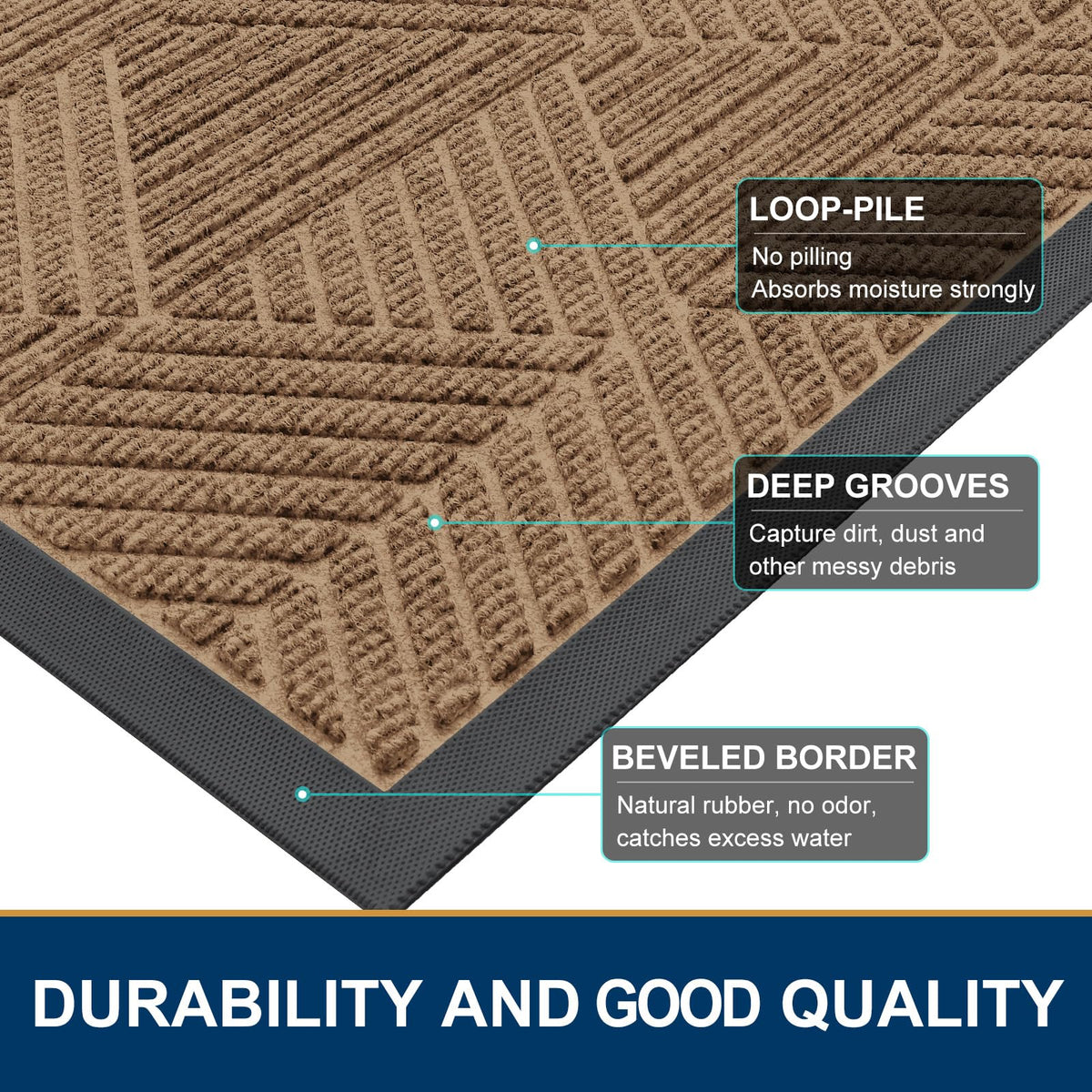 Smiry natural rubber edge offers durability across weather conditions