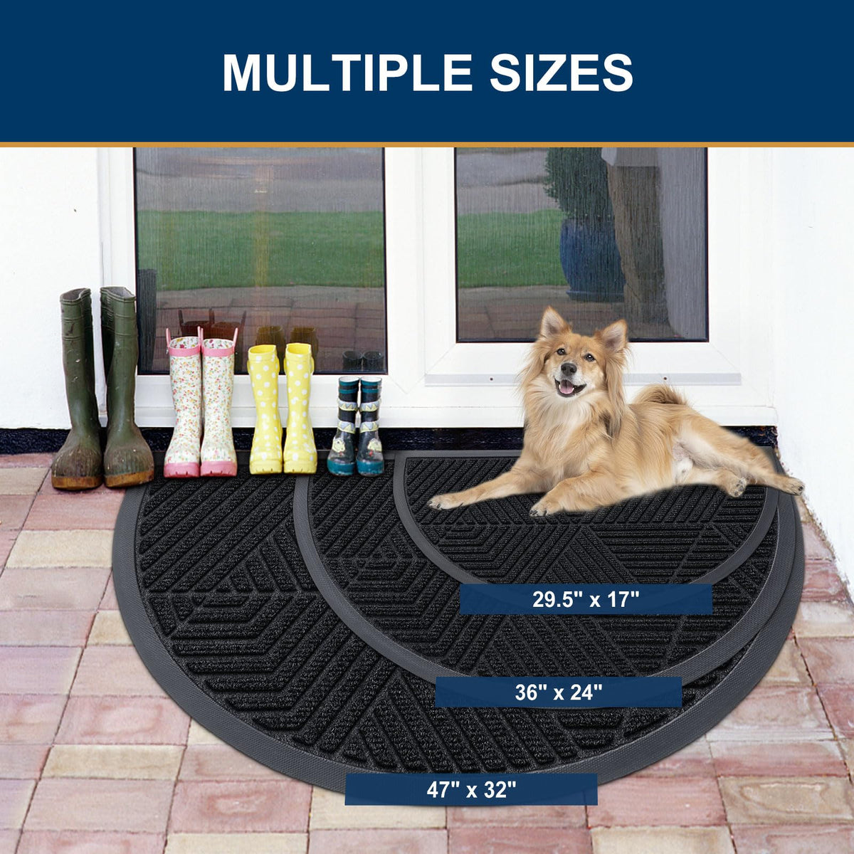 Smiry natural rubber edge provides durable, non-slip support for wet conditions.