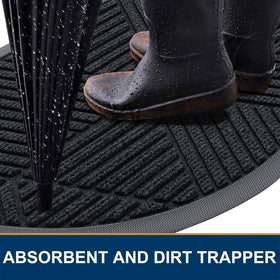 Smiry low-profile mat fits under most doors without catching.