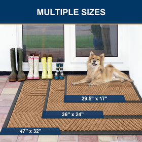 Smiry doormat for both outdoor and indoor entryways in coffee
