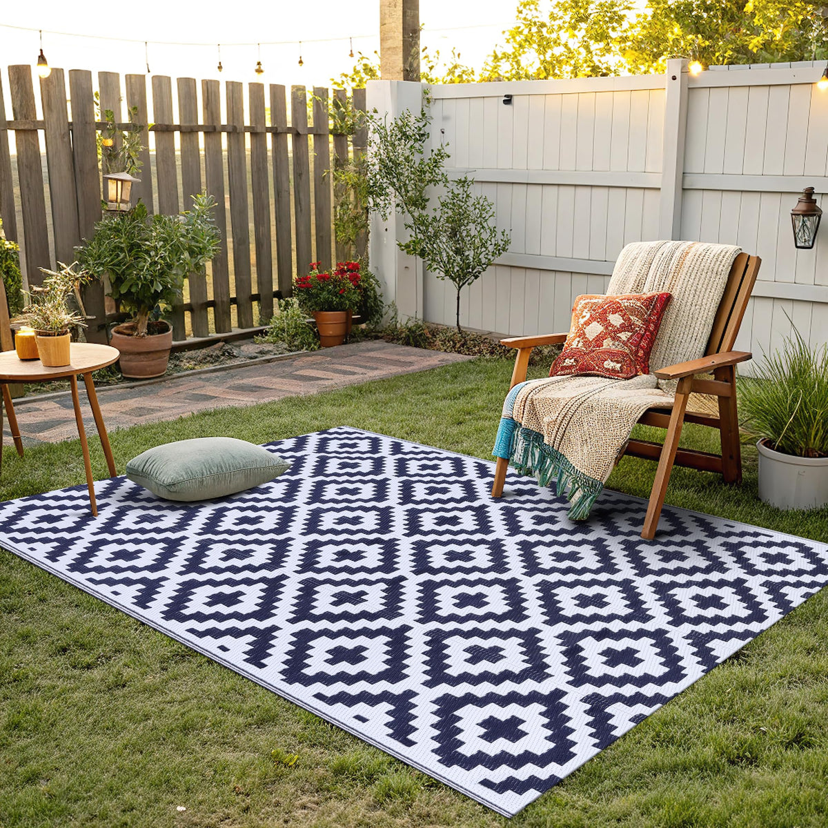 Smiry rug ideal for picnics decks and camp setups with portable lightweight design