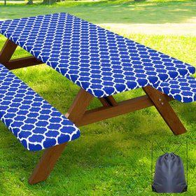 Smiry picnic table cover blue 72x30 with durable waterproof protection