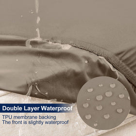 Close-up of Smiry TPU-backed waterproof layer protects cushions.
