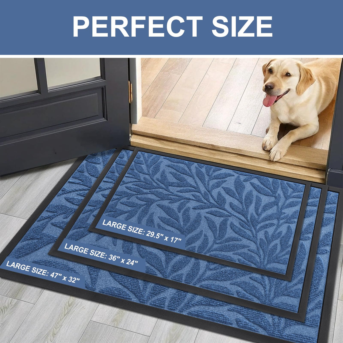 Durable natural rubber resists fading and tearing in varied weather.