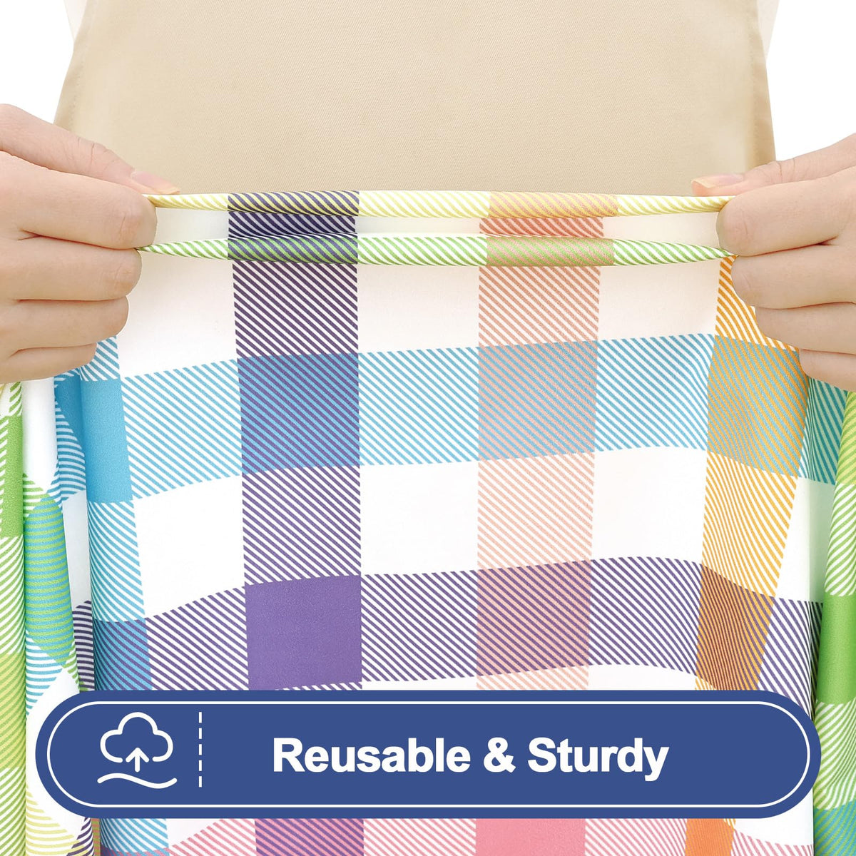 Machine washable in cold water for easy cleanup after outdoor meals.