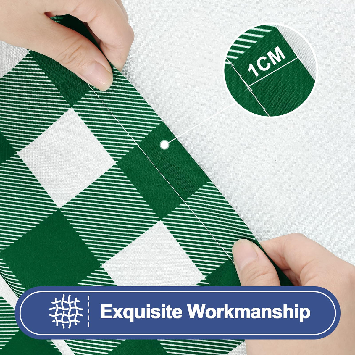 Durable high-density polyester fabric shown for outdoor use
