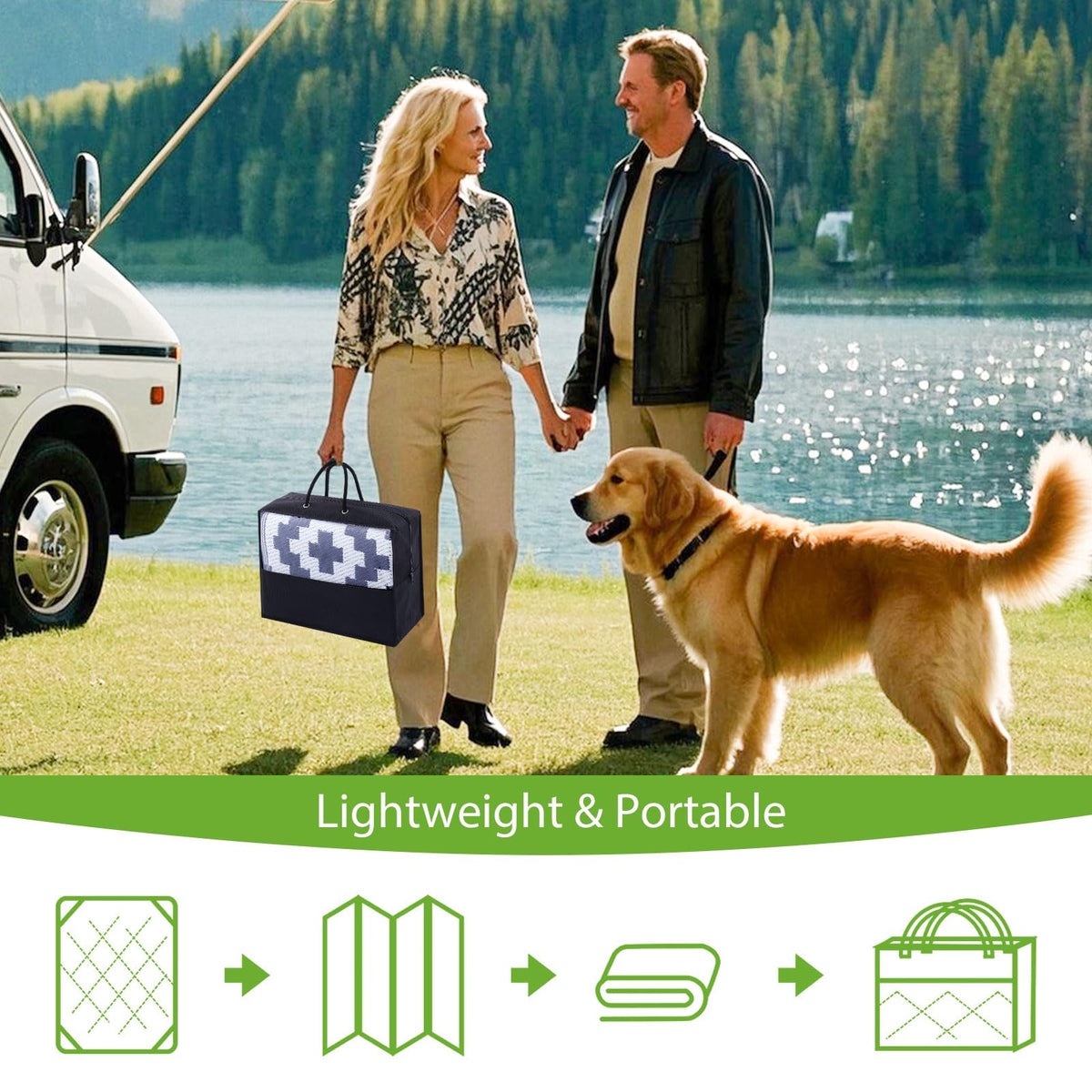 Smiry UV-coated outdoor mat resists fading under sun exposure