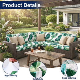 Smiry versatile cushion cover used on porch, patio, RV dinette for fresh look