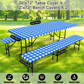 Smiry washable fabric cleans easily in cold water after outdoor meals.