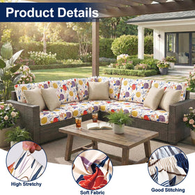 Smiry orange cushion cover machine washable for easy cleanup