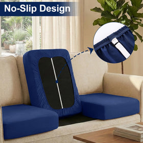Smiry navy blue cushion cover suitable for indoor and outdoor use.
