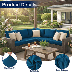 Smiry cushion cover peacock blue blocks moisture while preserving color on sunny days