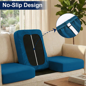 Smiry cover protects furniture from dirt and pet hair in peacock blue