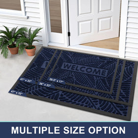 Smiry Welcome Mat demonstrates dirt-trap action to keep floors dry.