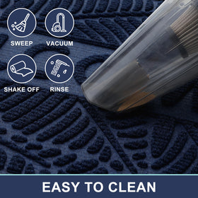 Smiry Welcome Mat is easy to clean with shakes, vacuums, or a rinse.