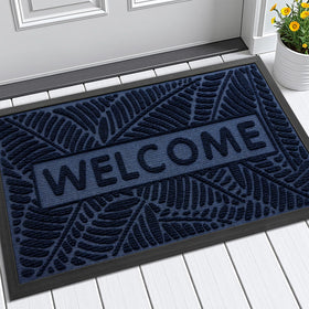 Smiry Welcome Mat at the front door traps moisture and dirt for a tidy entry.