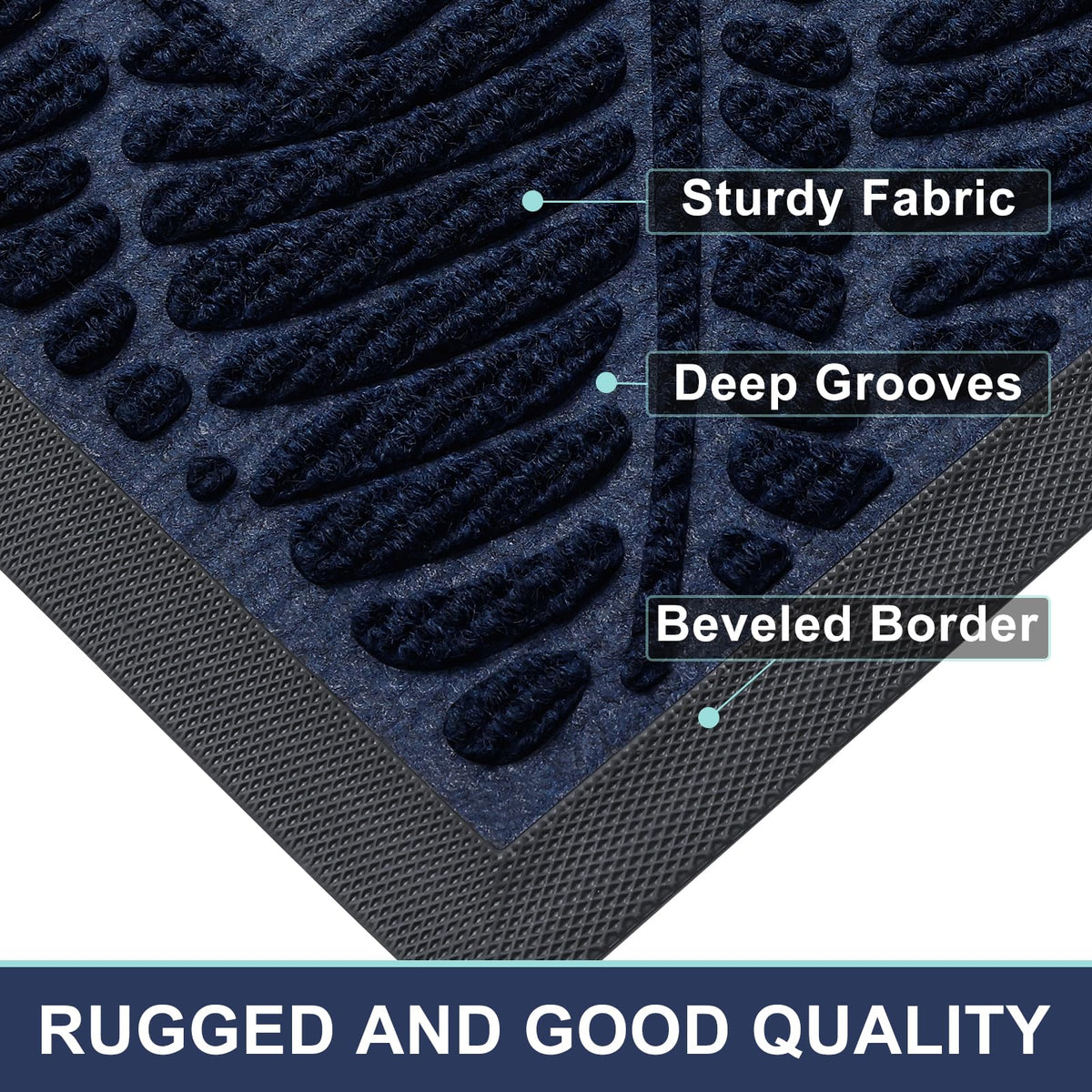Smiry Welcome Mat low-profile design slides under doors smoothly.