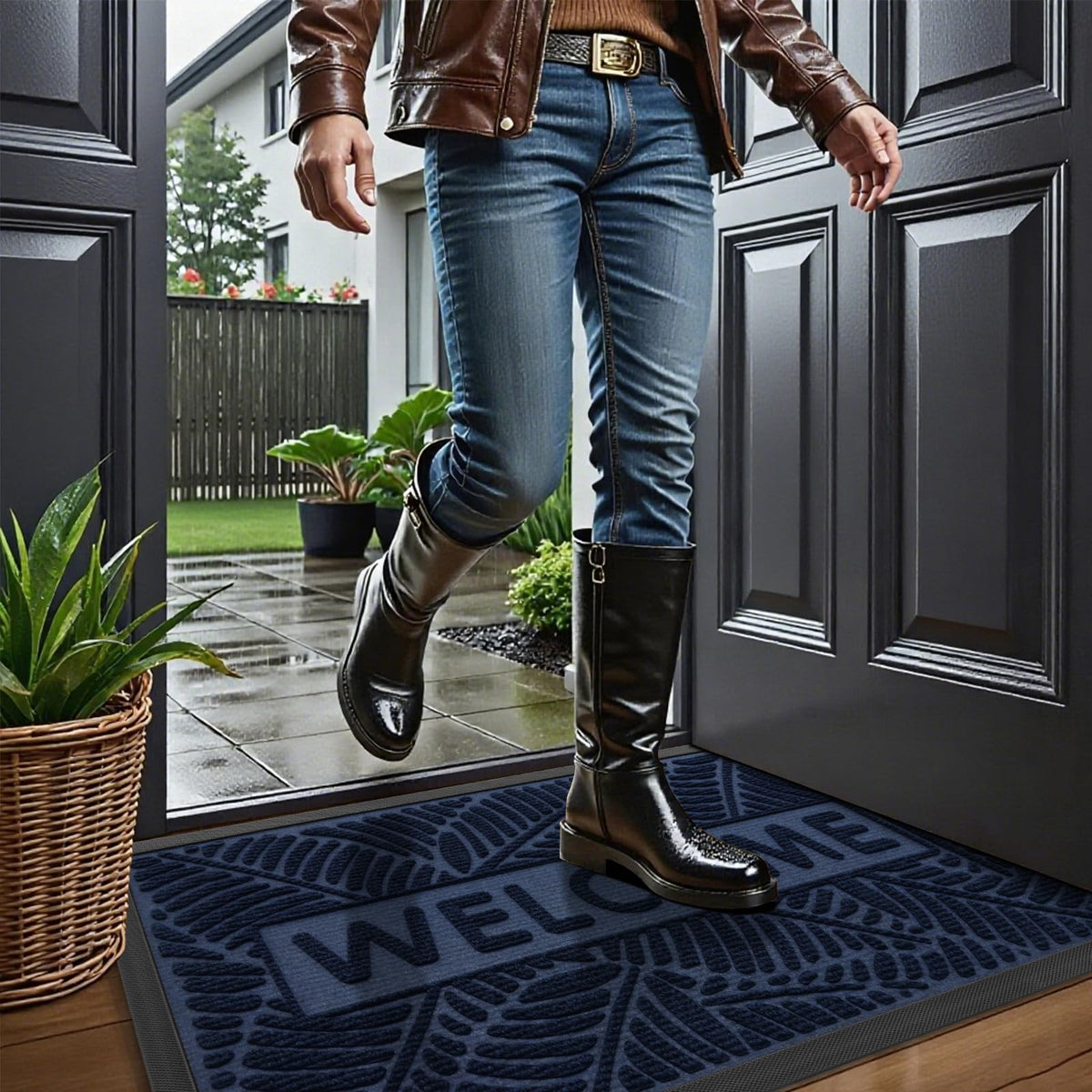 Smiry Welcome Mat helps reduce moisture transfer at busy entry points.