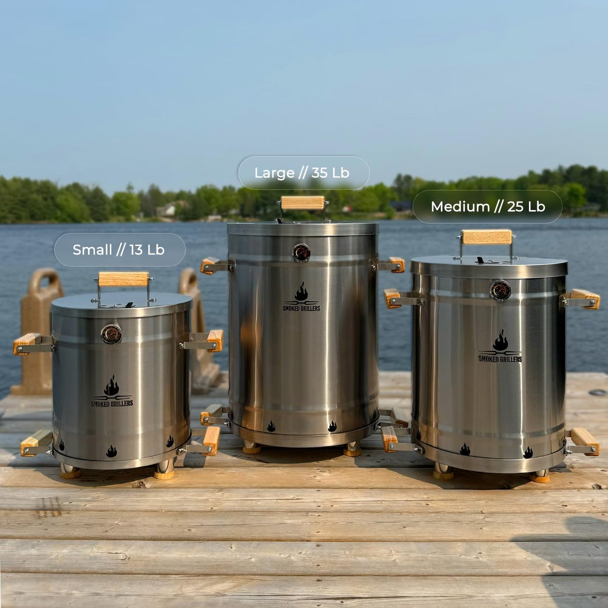 Smoked Grillers barrel smoker ideal for balconies and backyards.