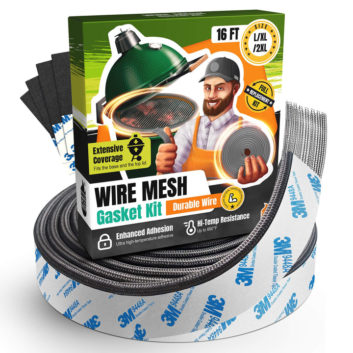 Smoker Chef Big Green Egg gasket roll shows durable seal for L XL XXL models