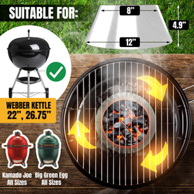 Smoker Chef on-weber-kettle shows medium-to-large grill compatibility