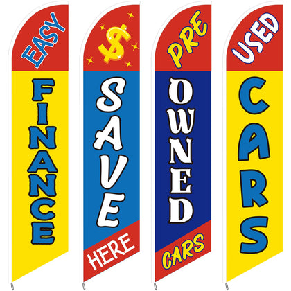 SmoothNovelty used cars flag windless swooper pattern A boosts lot visibility.