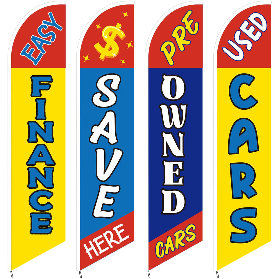 SmoothNovelty used cars flag windless swooper pattern A boosts lot visibility.