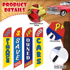 SmoothNovelty used cars flag windless swooper pattern C enhances street presence.