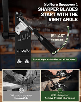 SMOQIO aluminum guide arm with bearings enables smooth grinding