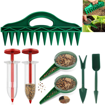 SMORBRID 12-hole digger seed spreader for precise sowing in the garden.