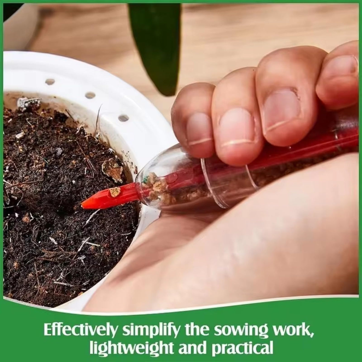 SMORBRID seed starter kit helps small seeds start uniform rows.