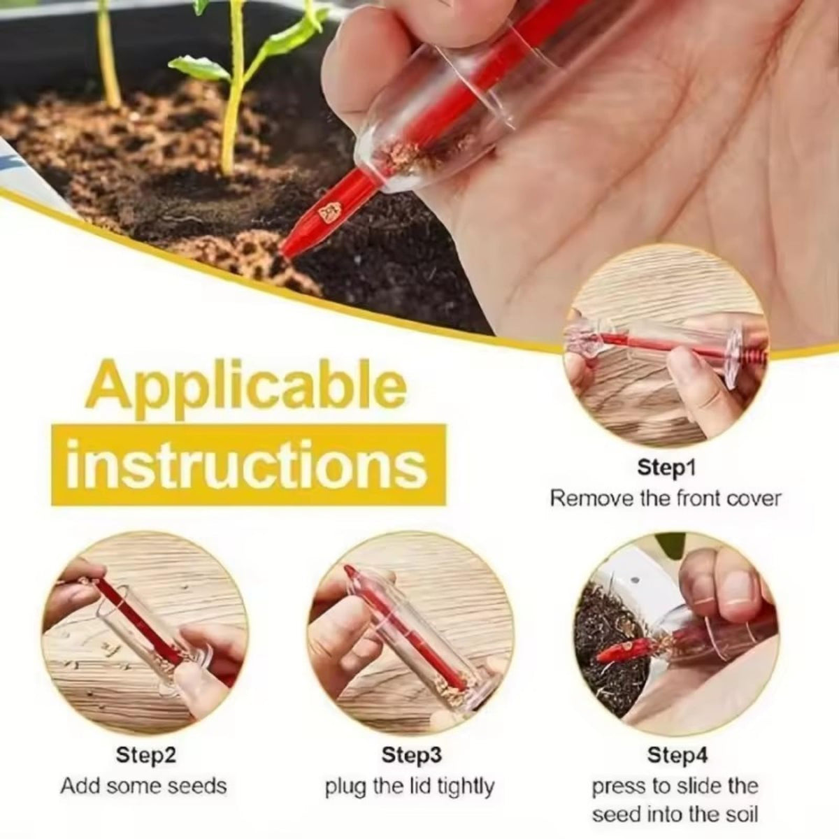 SMORBRID seed starter creates evenly spaced holes quickly and cleanly.