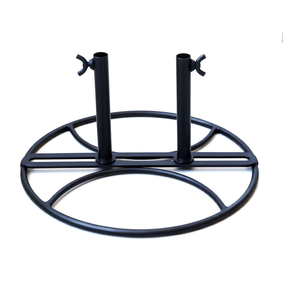 SMQLJXC 2026 adjustable width flag stand base front view; sturdy outdoor durability.