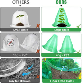 SMUJU clear bell jar cloche protects plants from pests while staying eco-friendly